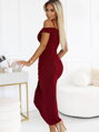 Luxusní dámské burgundy šaty 564-2