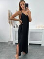 Krásné dámské dlouhé šaty v černé barvě 