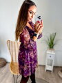 Moderní dámské krátké šaty fialové 