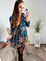 Nádherné dámské krátké šaty v modré barvě 