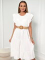 Romantické dámské šaty v bílé barvě 
