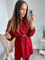 Luxusní dámské třpytivé šaty červené 