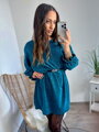 Modré dámské kokteilové šaty 