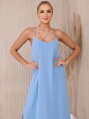 Letné dámske šaty 6418 BABYBLUE dlhé 