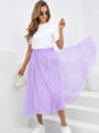 Dámská tylová letní sukně lila