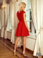 Krásné dámské šaty 157-8 červené s krajkou