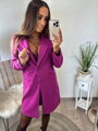 Fialový dámský elegantní kabát 