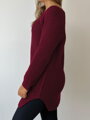 Dámský pletený burgundy svetr