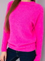Dámský alpakový svetr neonově růžový IT107