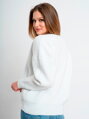 Stylový pletený svetr ELIF v bílé barvě