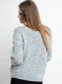 Dámský svetr HESS s pleteným vzorem šedý