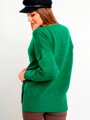 Zelený oversize prodloužený svetr ORION 