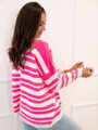 Oversize svetr SURI NEON PINK