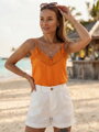 Dámské tílko ve stylové oranžové barvě