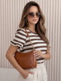 Dámske pruhované tričko s krátkym rukávom
