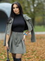 Moderní croptop sako VSB LISA oliva