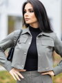 Moderní croptop sako VSB LISA oliva
