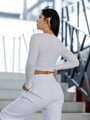Bawełniany crop top VSB AMI biały