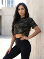 Dámské croptop triko VSB LILLY ARMY