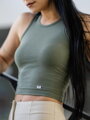 Dámský croptop VSB LOLLY oliva 