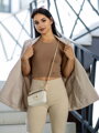 Pohodlný dámský VSB LOLLY croptop v hnědé barvě