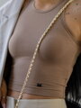 Pohodlný dámský VSB LOLLY croptop v hnědé barvě