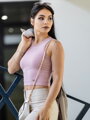 Dámský croptop VSB LOLLY powder pink