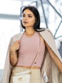 Dámský croptop VSB LOLLY powder pink