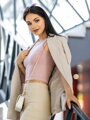 Dámský croptop VSB LOLLY powder pink