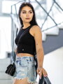Černý dámský vroubkovaný croptop VSB LOLLY 