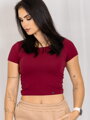 Dámský croptop VSB PATTY bordó