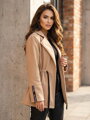 Teplý dámský kabát VSB ESTER v béžové barvě