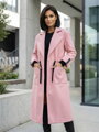 Dámsky dlhý zateplený kabát VSB KLOE babypink