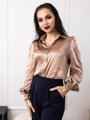 Saténová dámská béžová halenka VSB ELEGANT