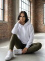 Oversize dámská mikina VSB BASIC v bílé barvě