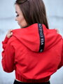 Crop Top mikina do pasu VSB LEA red