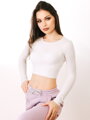 Bavlněný CROP TOP VSB AMI bílý/černý