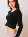 Bavlněný CROP TOP VSB AMI černý 