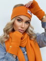 Luxusní teplákový VSB set šála + čelenka orange