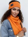 Luxusní teplákový VSB set šála + čelenka orange