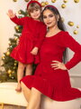 Šaty máma a dcera VSB VELVET RED