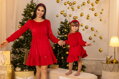 Šaty máma a dcera VSB VELVET RED