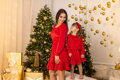 Šaty máma a dcera VSB VELVET RED