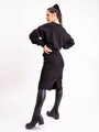 Tepláková sukně s rozparkem ELIZABETH černá