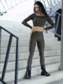 Dámské sportovní legíny VSB NEWSKIN khaki