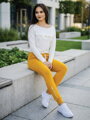Dámská tepláková souprava VSB11 hořčicová + bílá