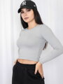 Dámské crop-top tričko s dlouhým rukávem VSB AMI