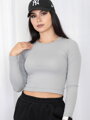 Dámské crop-top tričko s dlouhým rukávem VSB AMI
