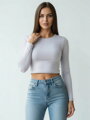 Dámské crop-top tričko s dlouhým rukávem VSB AMI