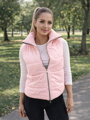 Stylová dámská croptop vesta losos 
